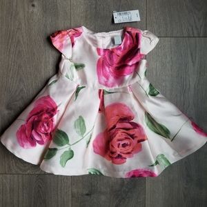 NWT The Children's Place floral silk dress